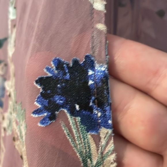 Revolve Tularosa Robin Dress in Mauve Floral party 2 piece wrap dress size Small - Picture 5 of 10